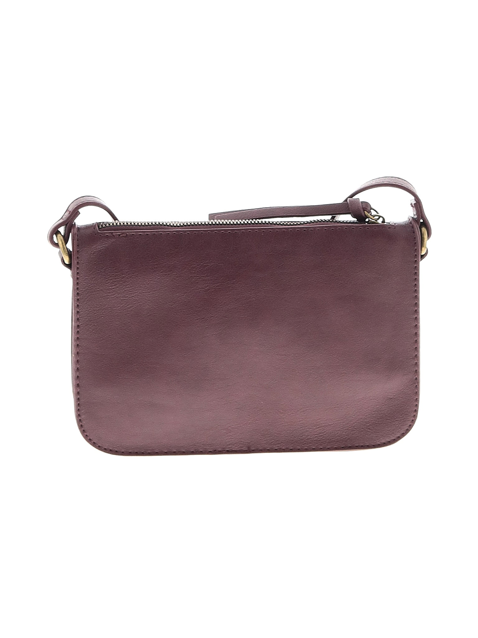 Sonoma Goods for Life Solid Burgundy Crossbody Bag One Size - 75% off