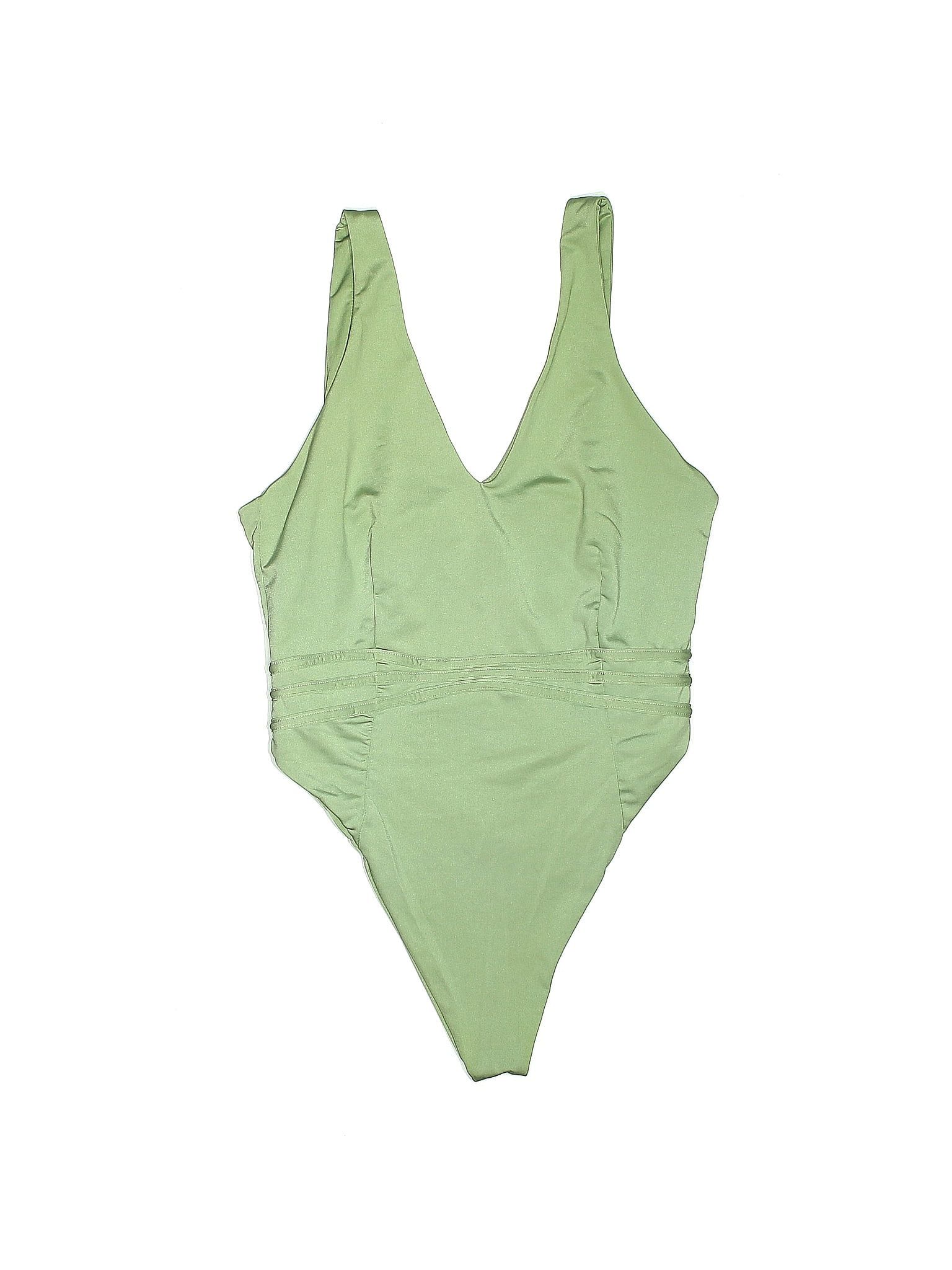 Buffbunny Solid Green One Piece Swimsuit Size M 56 Off Thredup