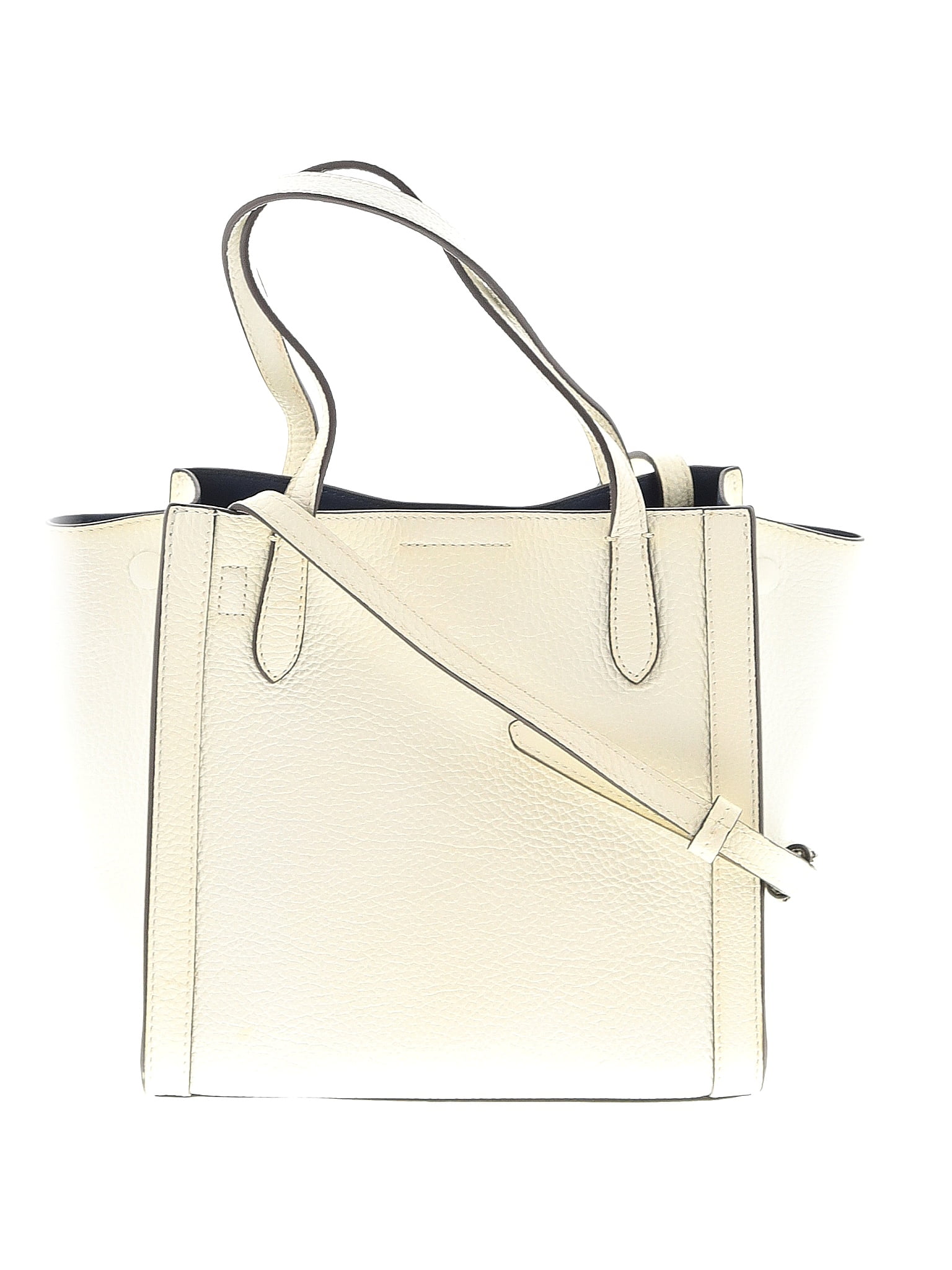 Banana Republic 100 Leather Solid Ivory Leather Satchel One Size 69