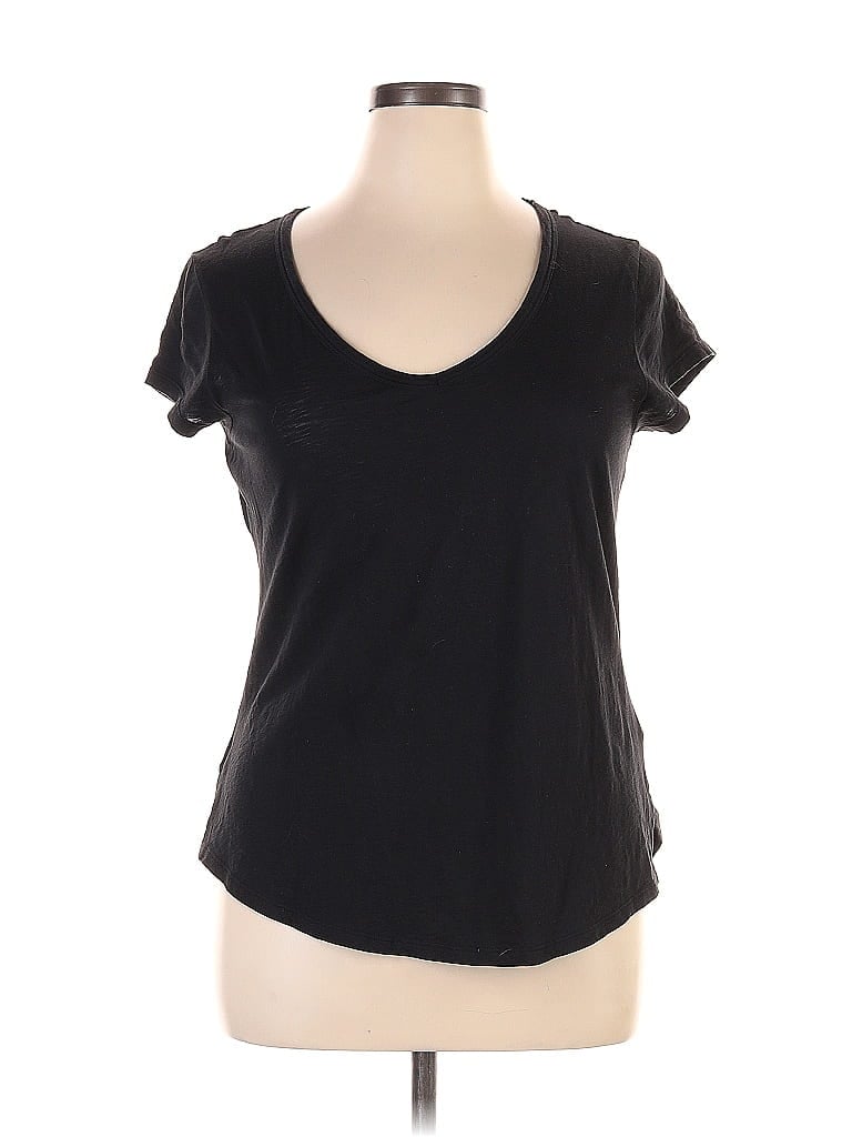 Max Studio 100% Cotton Black Short Sleeve T-Shirt Size XL - photo 1