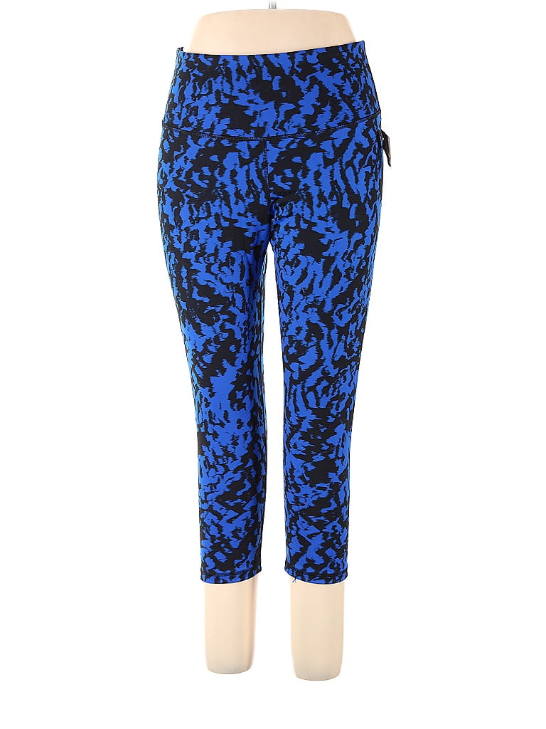 Active by Old Navy Multi Color Blue Leggings Size XL - 36% off