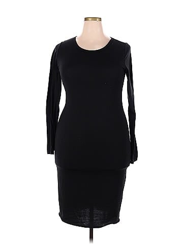 Lularoe Solid Black Casual Dress Size 2X (Plus) - 54% off