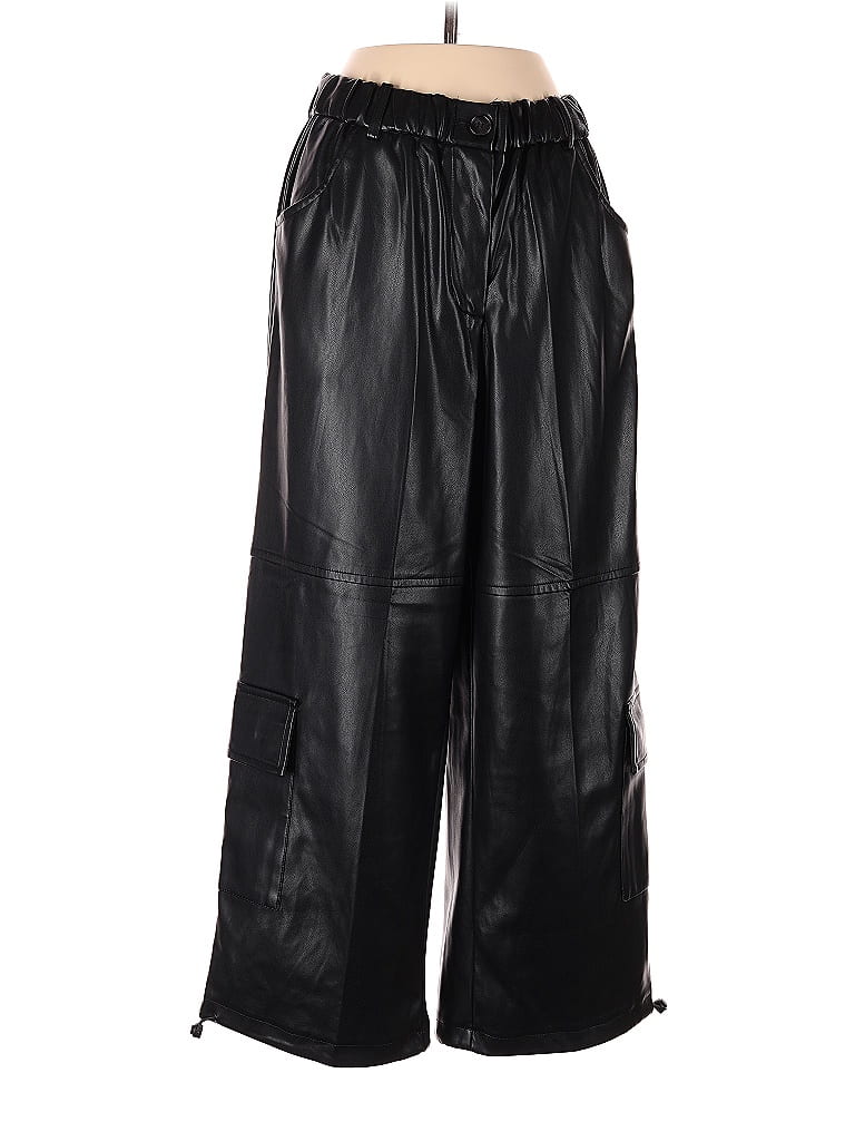 Dolce Cabo 100% Polyurethane Solid Black Faux Leather Pants Size S - 74 ...