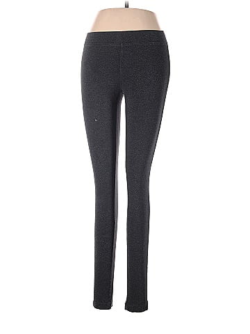 Express Solid Black Gray Leggings Size M - 62% off