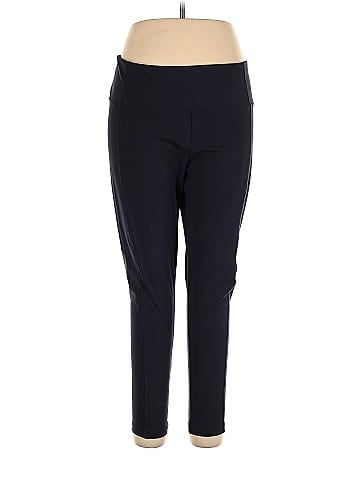 Marika Solid Black Active Pants Size 1X (Plus) - 58% off