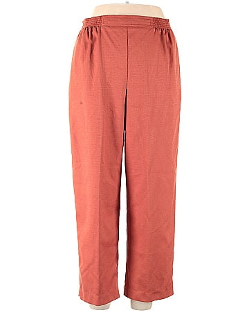 Alfred Dunner 100% Polyester Solid Orange Casual Pants Size 14 - 57% off