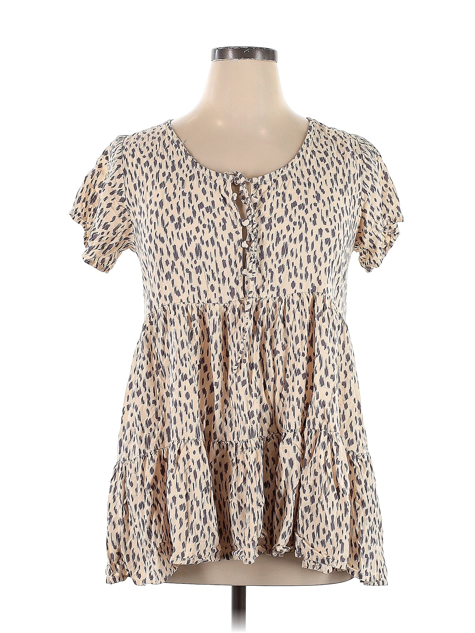 Kiwi & punch 100% Rayon Tan Casual Dress Size XL - 62% off