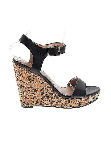 Jessica simpson black online wedges