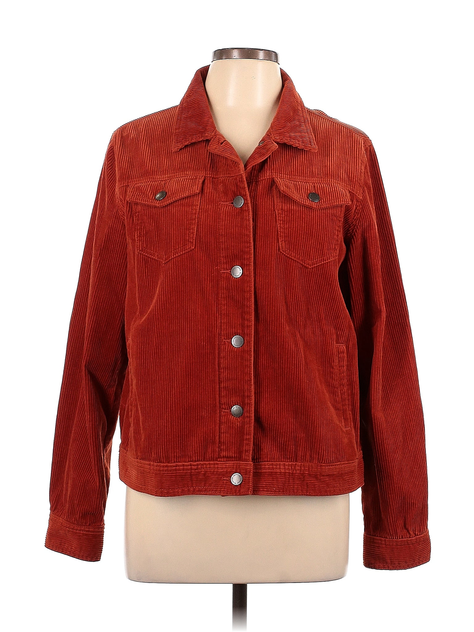 Universal Thread 100 Cotton Solid Red Jacket Size L 46 off ThredUp