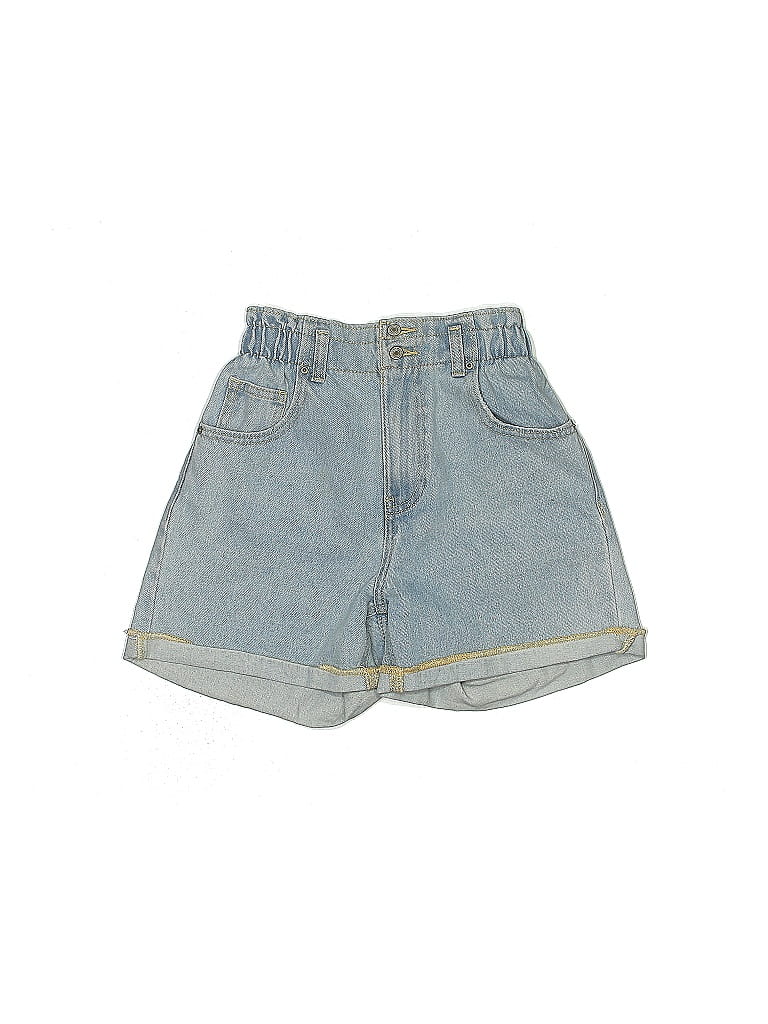 Short paper bag en denim - Bleu denim foncé - FEMME | H&M FR