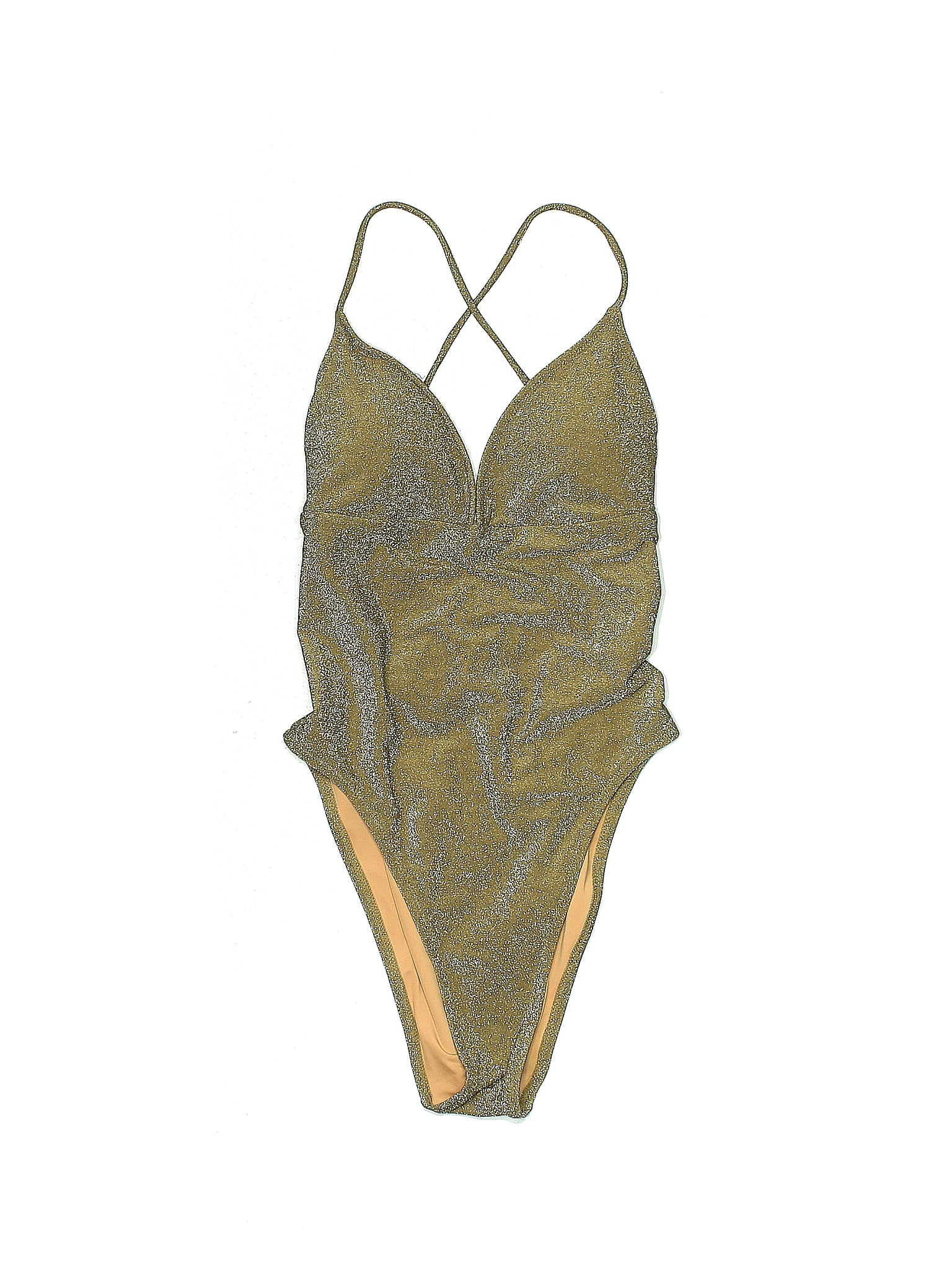 J.Crew Gold One Piece Swimsuit Size 10 68 off ThredUp