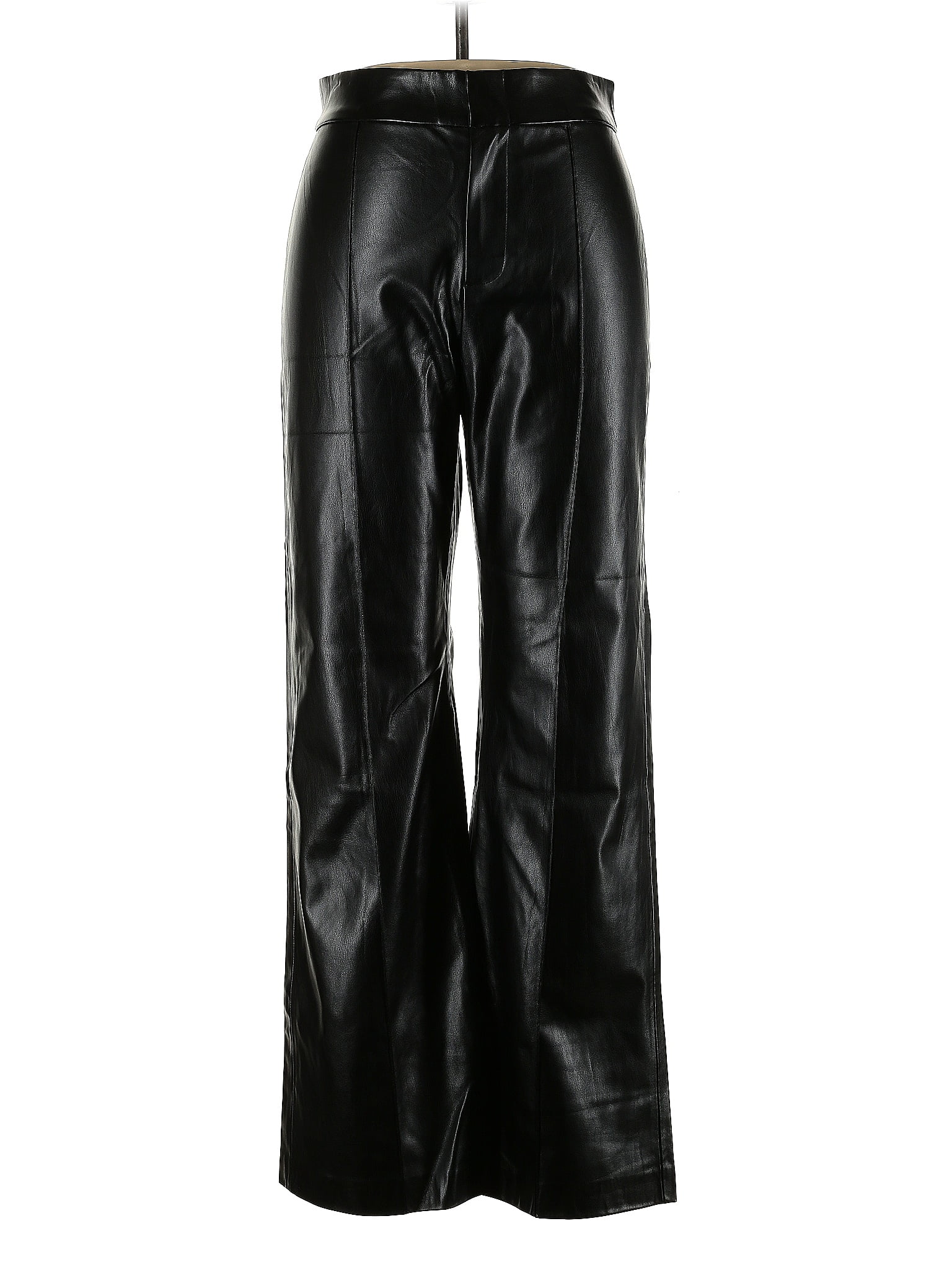 Boston Proper 100% Polyurethane Solid Black Faux Leather Pants Size 10 ...