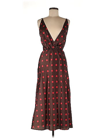 Polka dot on sale red dress zara