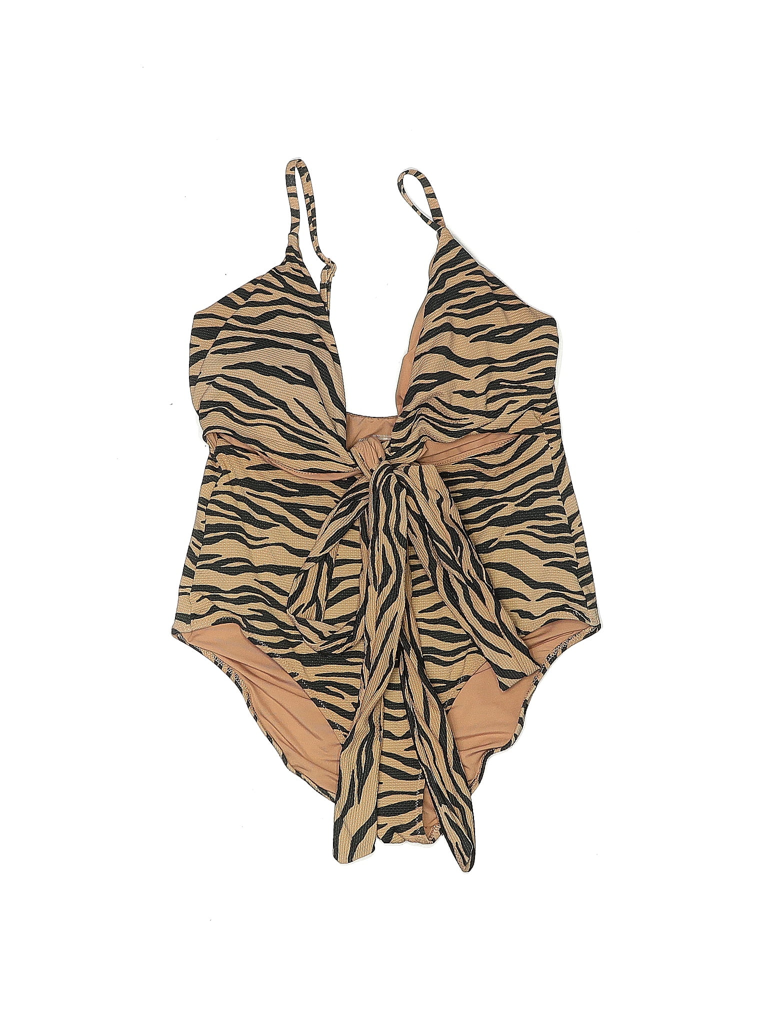 Aerie Zebra Print Multi Color Tan One Piece Swimsuit Size M 44 off
