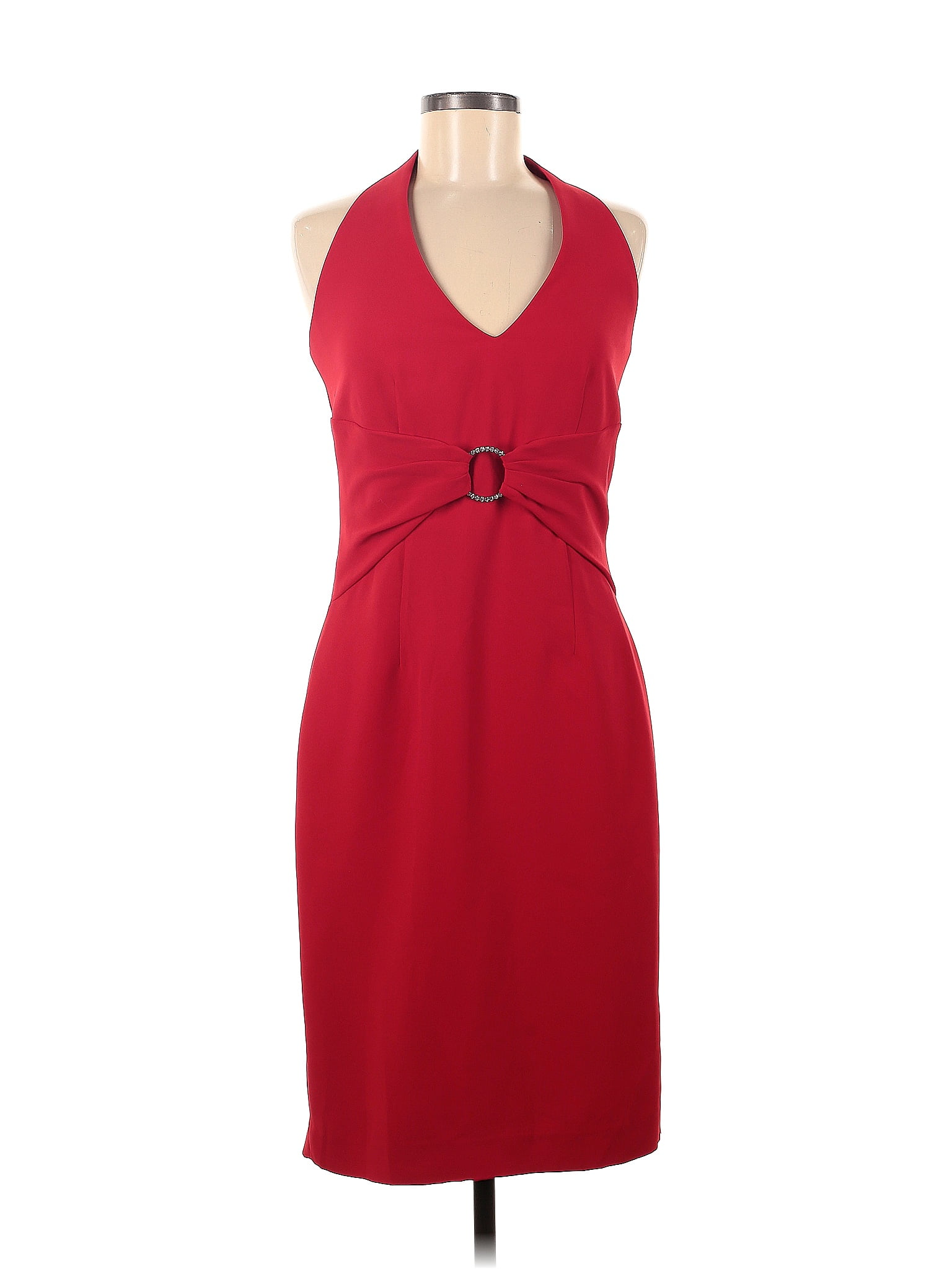 Donna Morgan 100% Polyester Solid Red Cocktail Dress Size 6 - 75% off ...