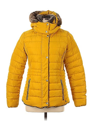 Joules 100 Polyester Solid Yellow Snow Jacket Size 10 65 off