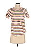 Madewell Stripes Tan Short Sleeve T-Shirt Size XS - photo 1