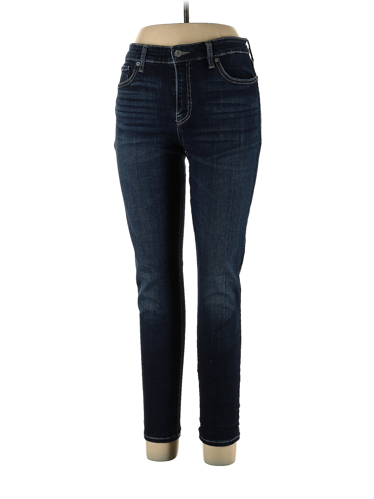 Lucky Brand Solid Blue Jeans Size 10 - 68% off