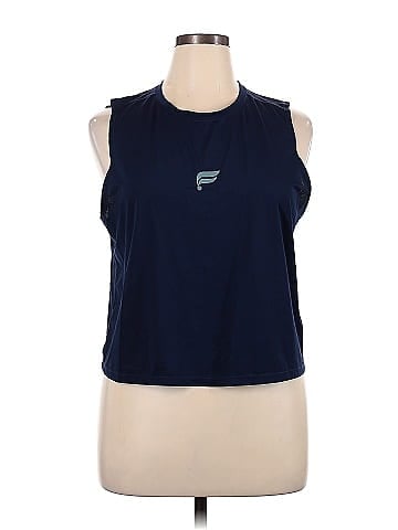 Fabletics Solid Blue Active Tank Size XL - 54% off