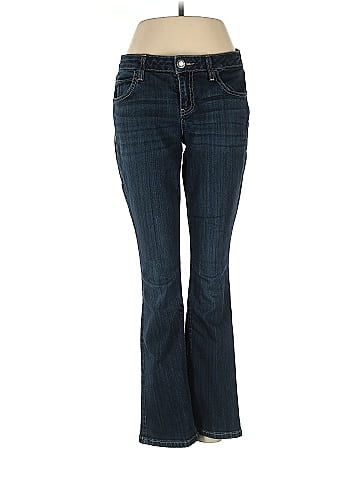 Simply Vera Vera Wang Solid Blue Jeans Size 10 (Petite) - 53% off