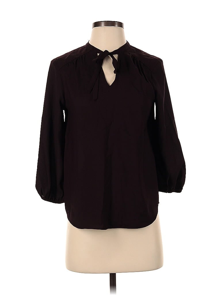 Ann Taylor 100% Polyester Burgundy Long Sleeve Blouse Size XS (Petite) - photo 1