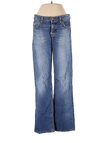 Lucky Brand 100% Cotton Solid Blue Jeans Size 4 - 68% off