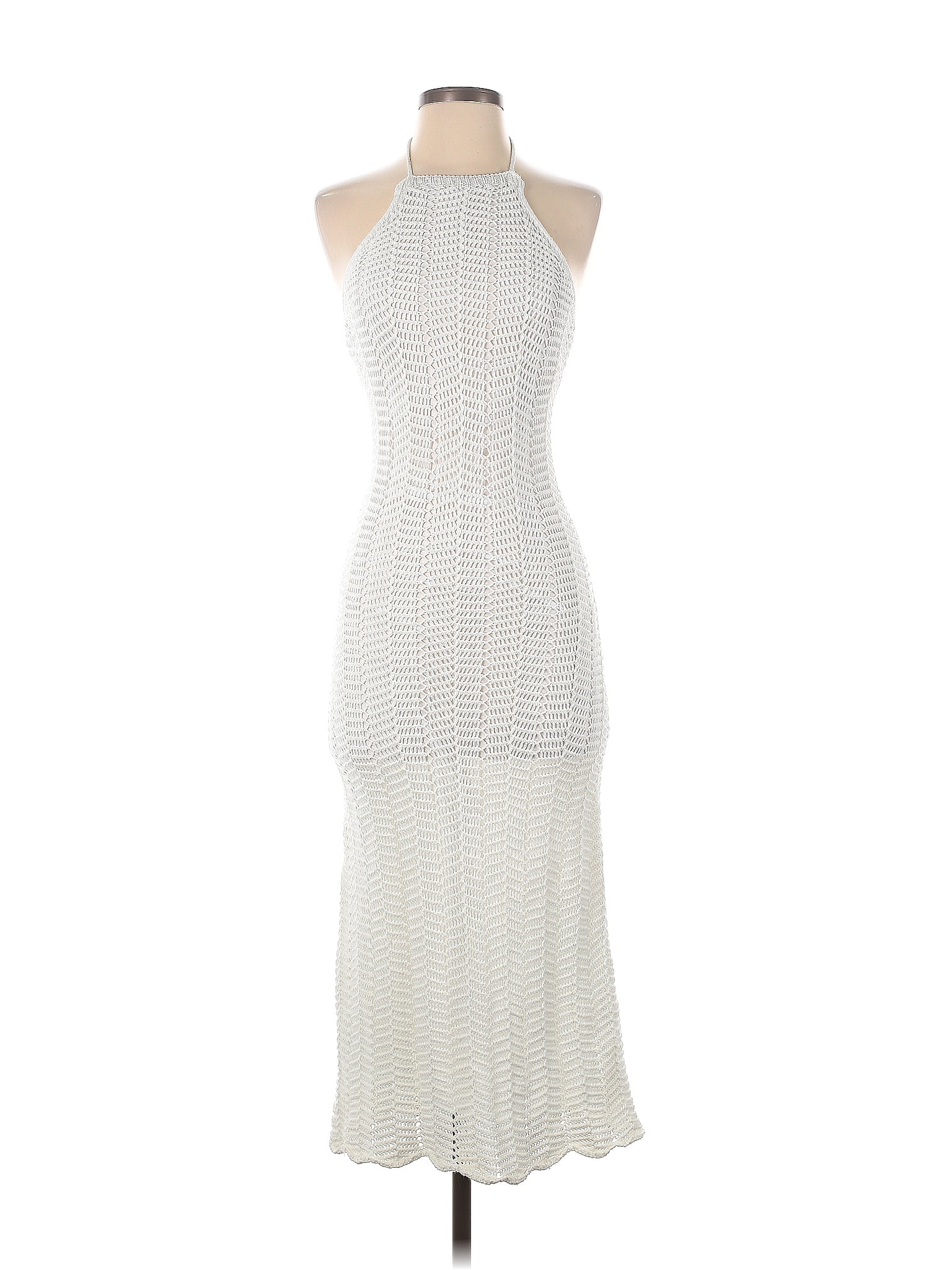 Petal and Pup White Silver Casual Dress Size 6 (UK) 47 off ThredUp