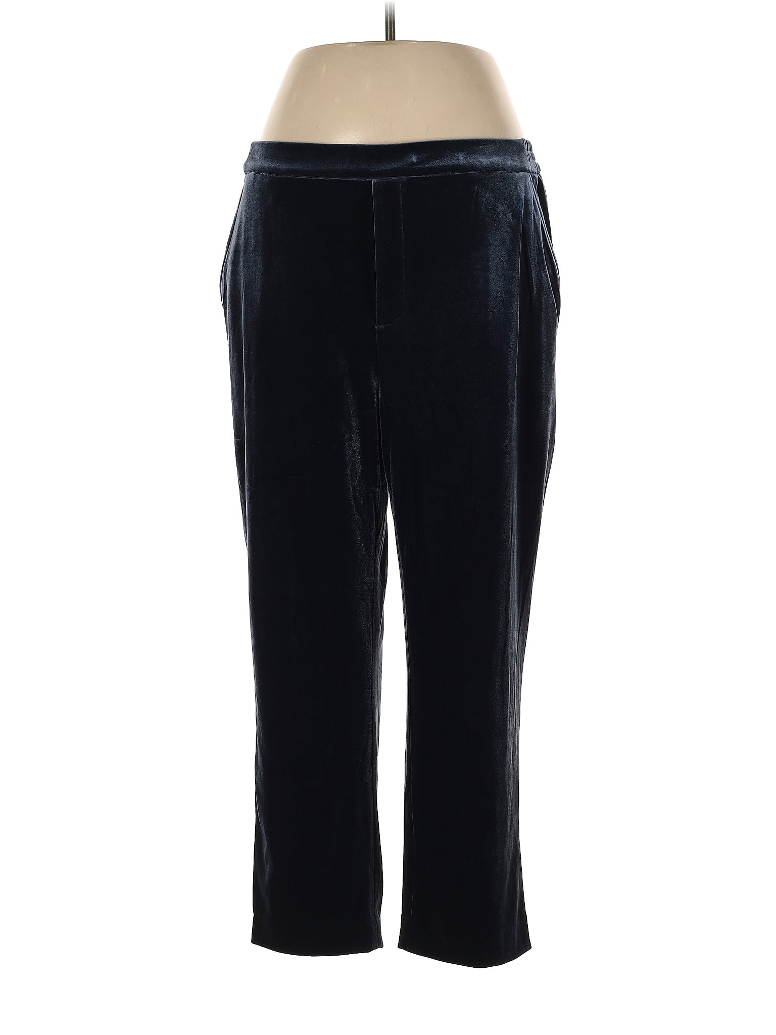 Draper James Solid Blue Velour Pants Size XL - 72% off
