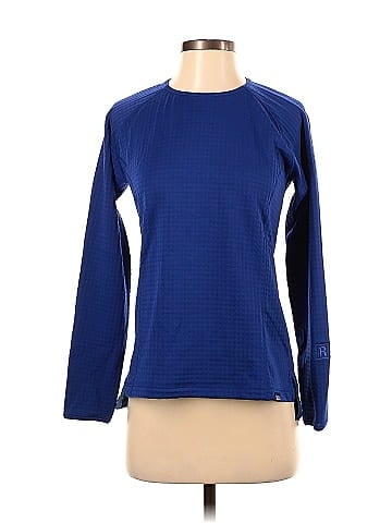 Patagonia Solid Sapphire Blue Long Sleeve Blouse Size S - 71% off