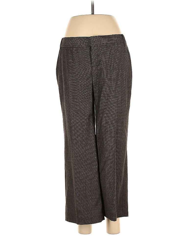 Banana Republic Houndstooth Tweed Chevron-herringbone Gray Wool Pants Size 8 - photo 1