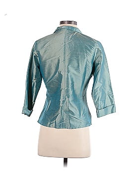 M Collection Long Sleeve Silk Top (view 2)