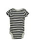 Gerber 100% Cotton Stripes Gray Short Sleeve Onesie Size 0-3 mo - photo 2