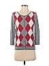 The Limited 100% Cotton Argyle Checkered-gingham Plaid Gray Cardigan Size S - photo 1
