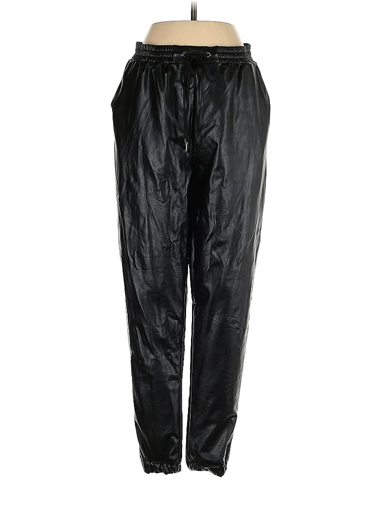 Pre-owned 21 Saints Faux Leather Pants In Black