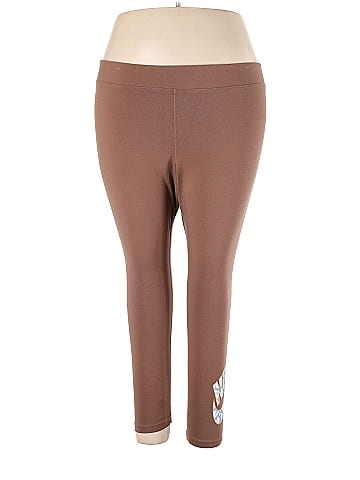 Nike Solid Brown Leggings Size 3X (Plus) - 52% off