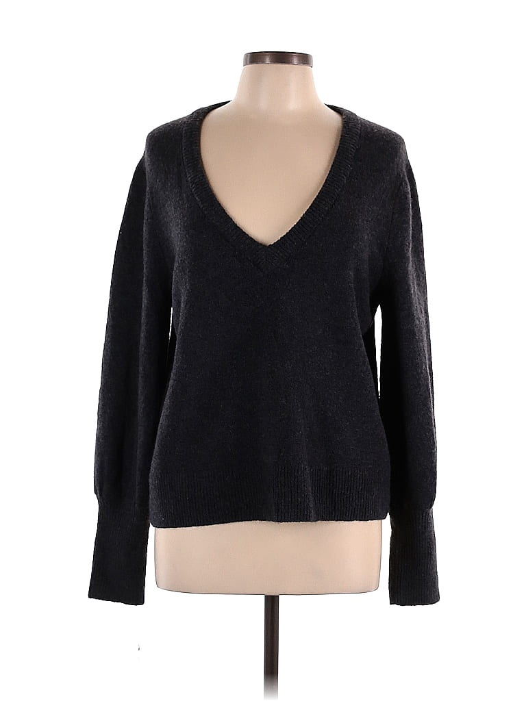 Madewell Color Block Solid Black Pullover Sweater Size L - 70% off ...