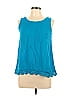 Papermoon 100% Polyester Teal Blue Sleeveless Blouse Size L - photo 1