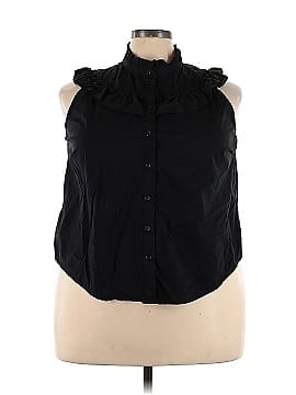 ELOQUII Sleeveless Button-Down Shirt (view 1)