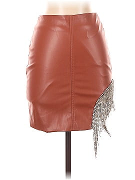 Miss Circle Faux Leather Skirt (view 1)