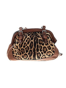 Dolce & Gabbana Leather Trim Leopard Print Shoulder Bag (view 2)
