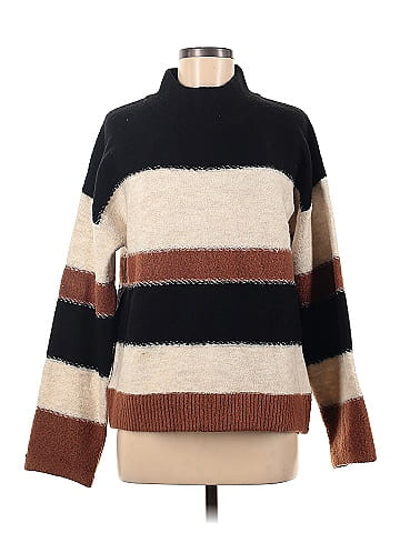 Knox Rose Color Block Brown Pullover Sweater Size M - 40% off