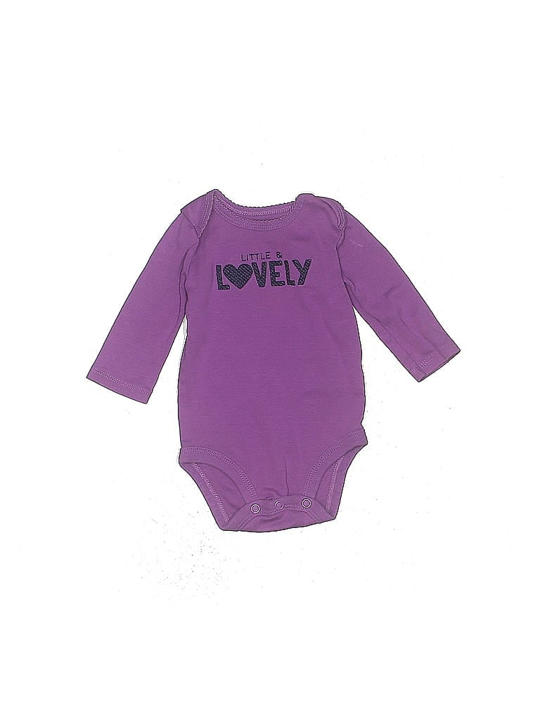 Click to view more detailed imagery on our partner's website Pre-owned Just One You Made By Carter's Babies' Long Sleeve Onesie In Purple