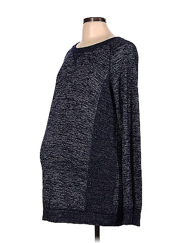 Gap - Maternity Color Block Marled Blue Pullover Sweater Size L (Maternity)  - 62% off