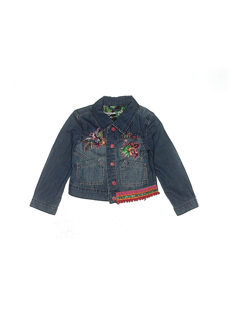 Desigual Blu Cotton Woman Jacket main image 0