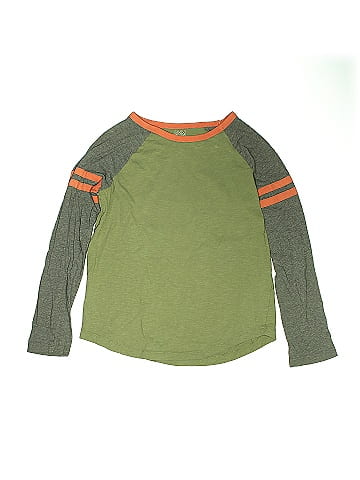 Gymboree 100% Cotton Color Block Marled Green Long Sleeve T-Shirt Size  X-Large (Kids) - 60% off