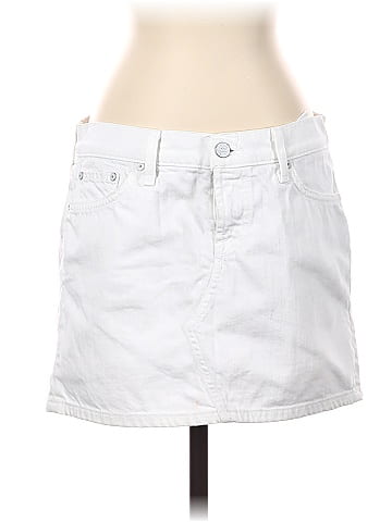 White denim skirt size 4 sale