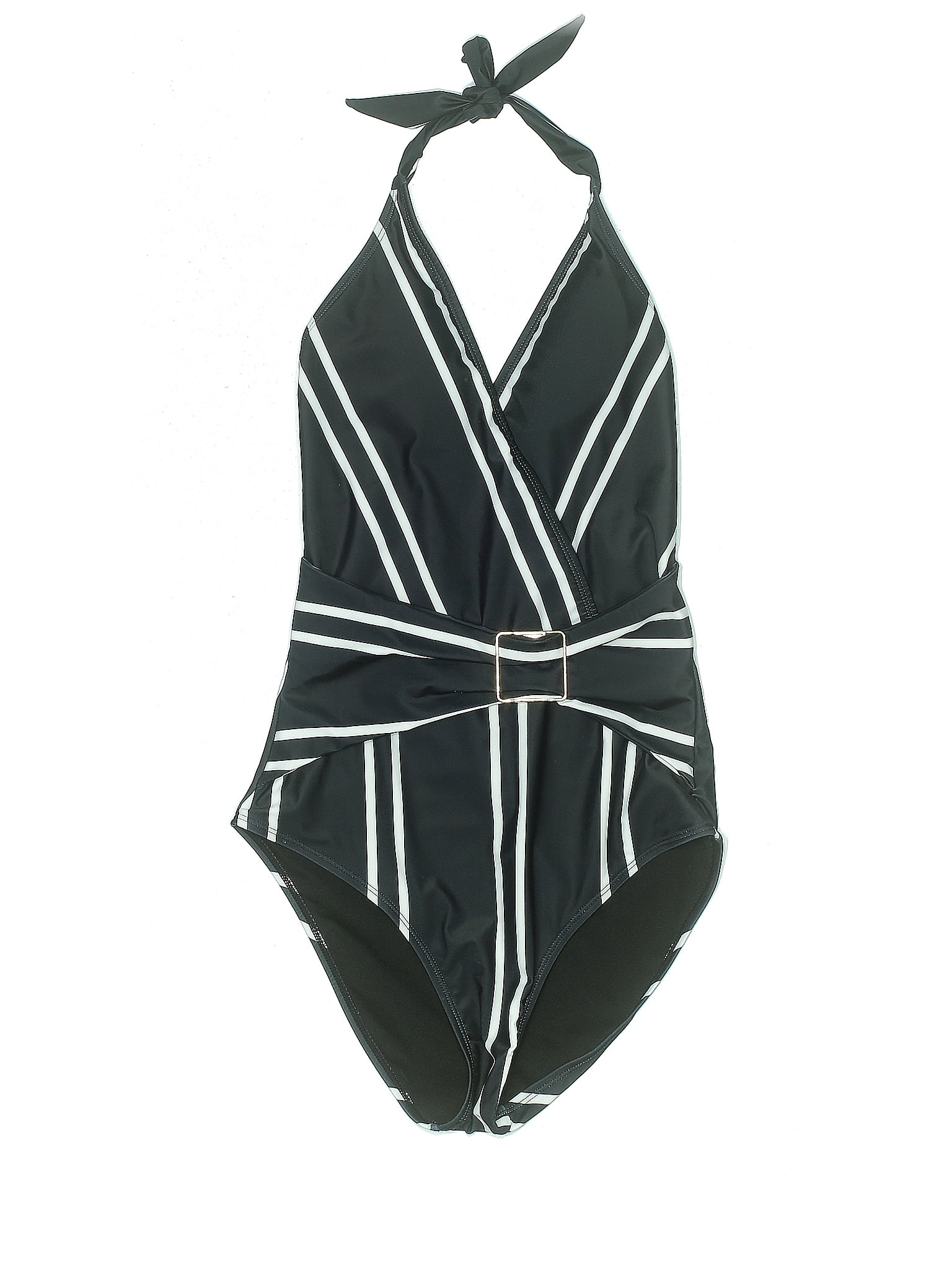 Green Stripes Print Grace Swimsuit main image 1