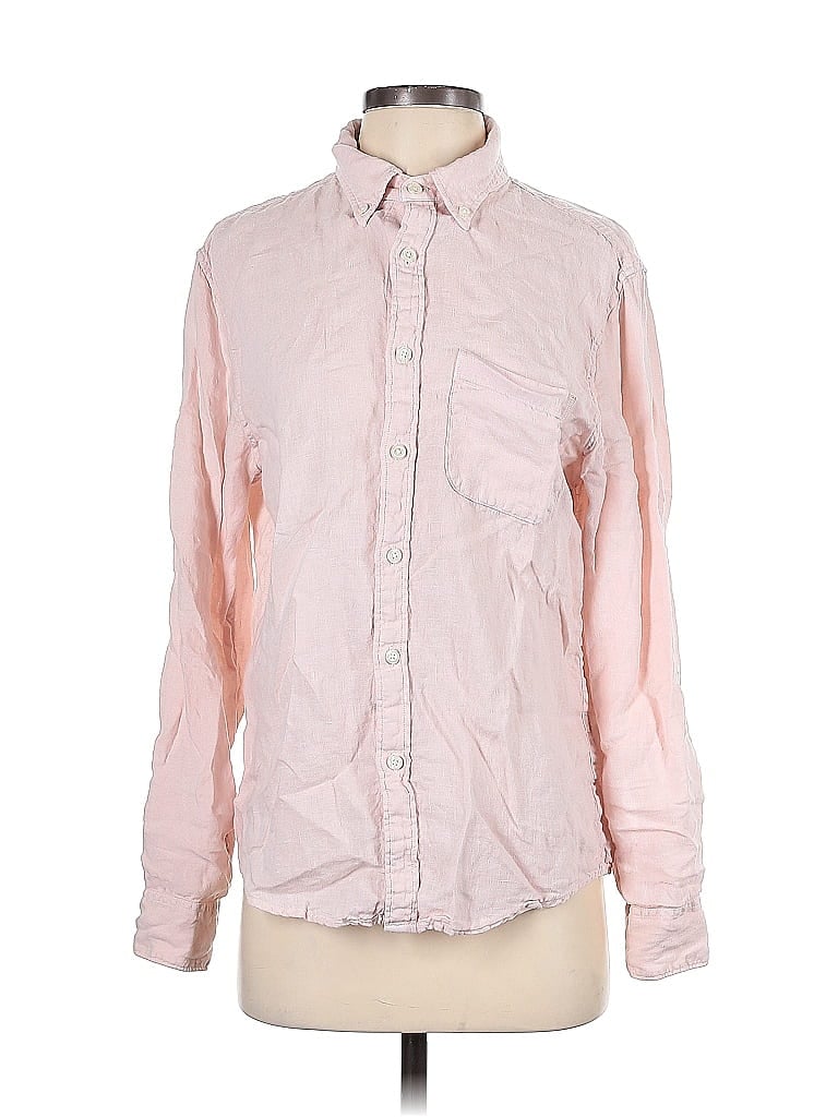 Pre-owned Abercrombie & Fitch Long Sleeve Button Down Shirt In Pink