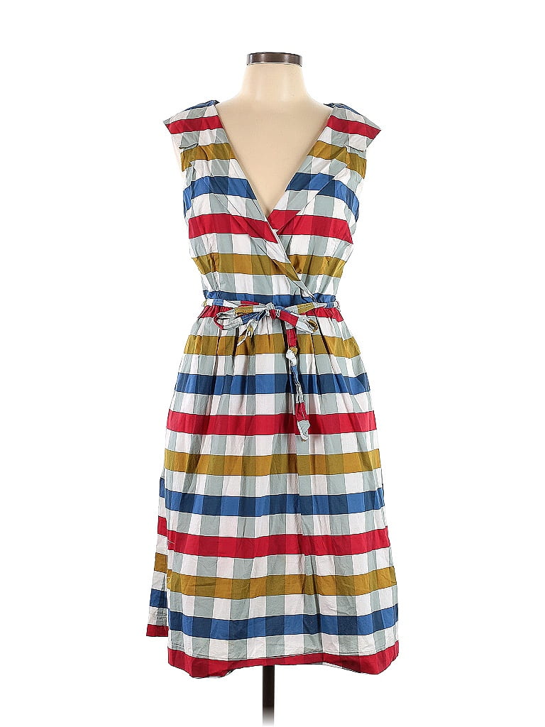 Maeve by Anthropologie 100% Cotton Stripes Multi Color Blue Casual ...