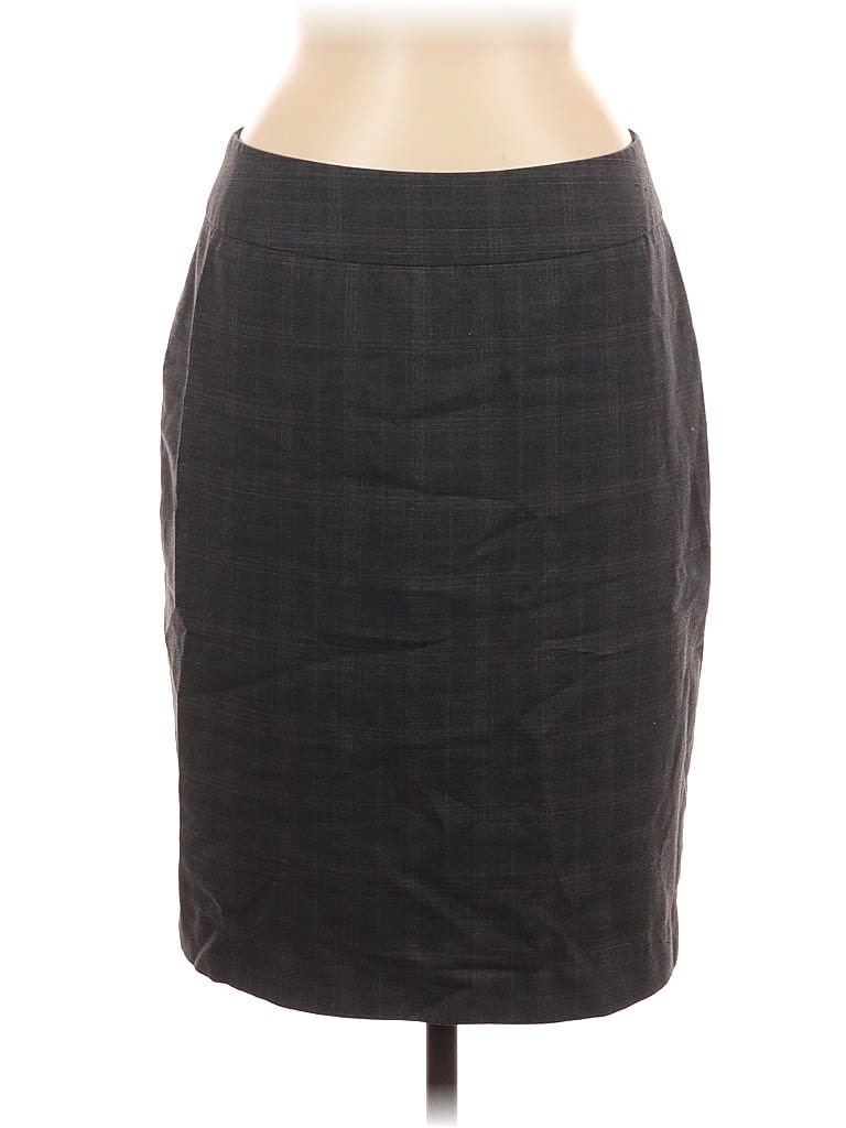 Doc & Amelia Plaid Jacquard Grid Brown Casual Skirt Size 6 - photo 1